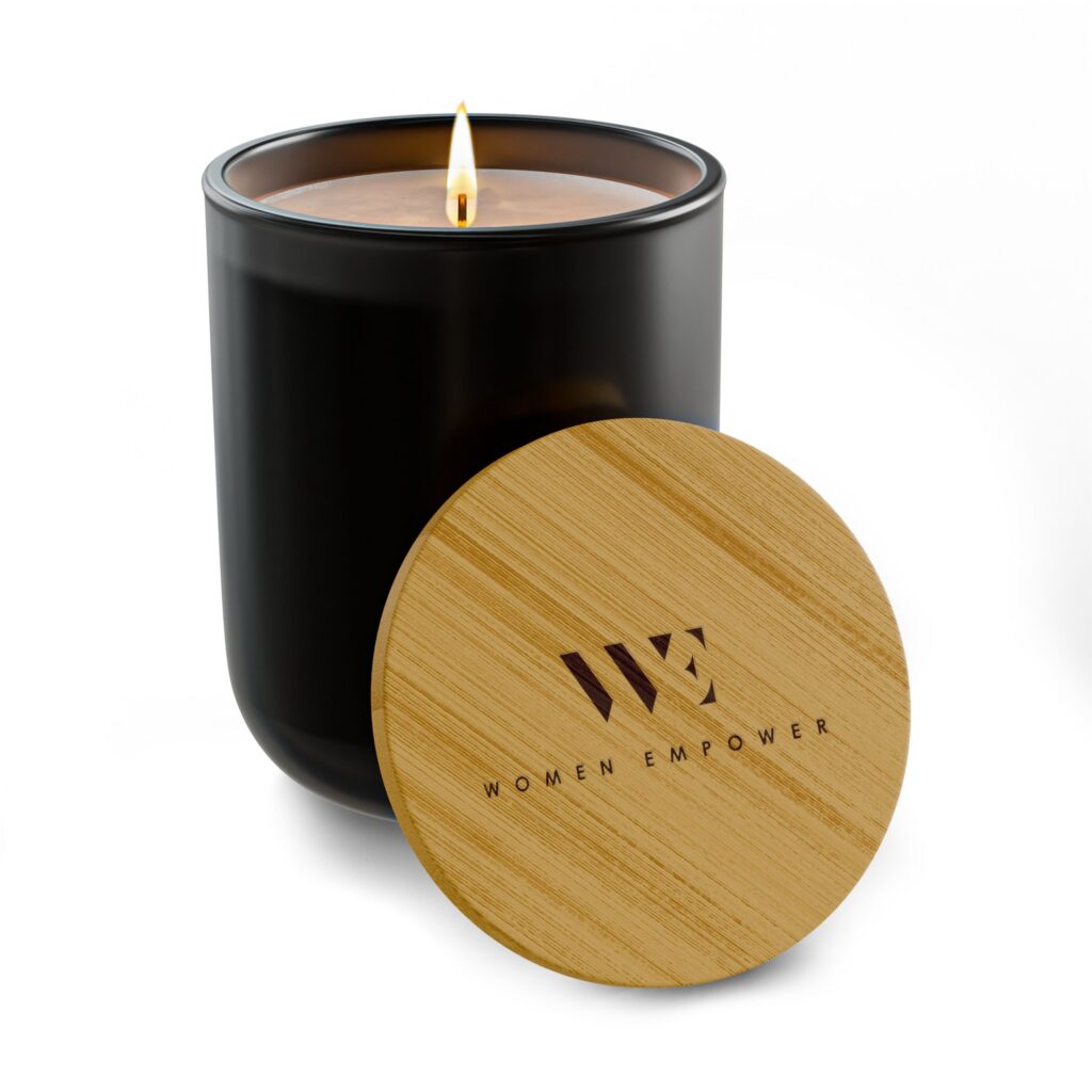Engraved 14oz Scented Soy Candle — Bamboo Lid, Long-Lasting Aromatherapy Gift